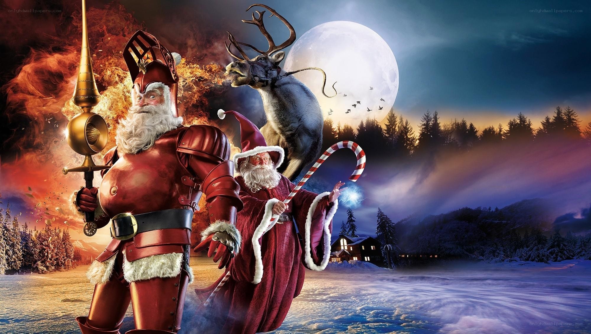 Santa Claus battle scene