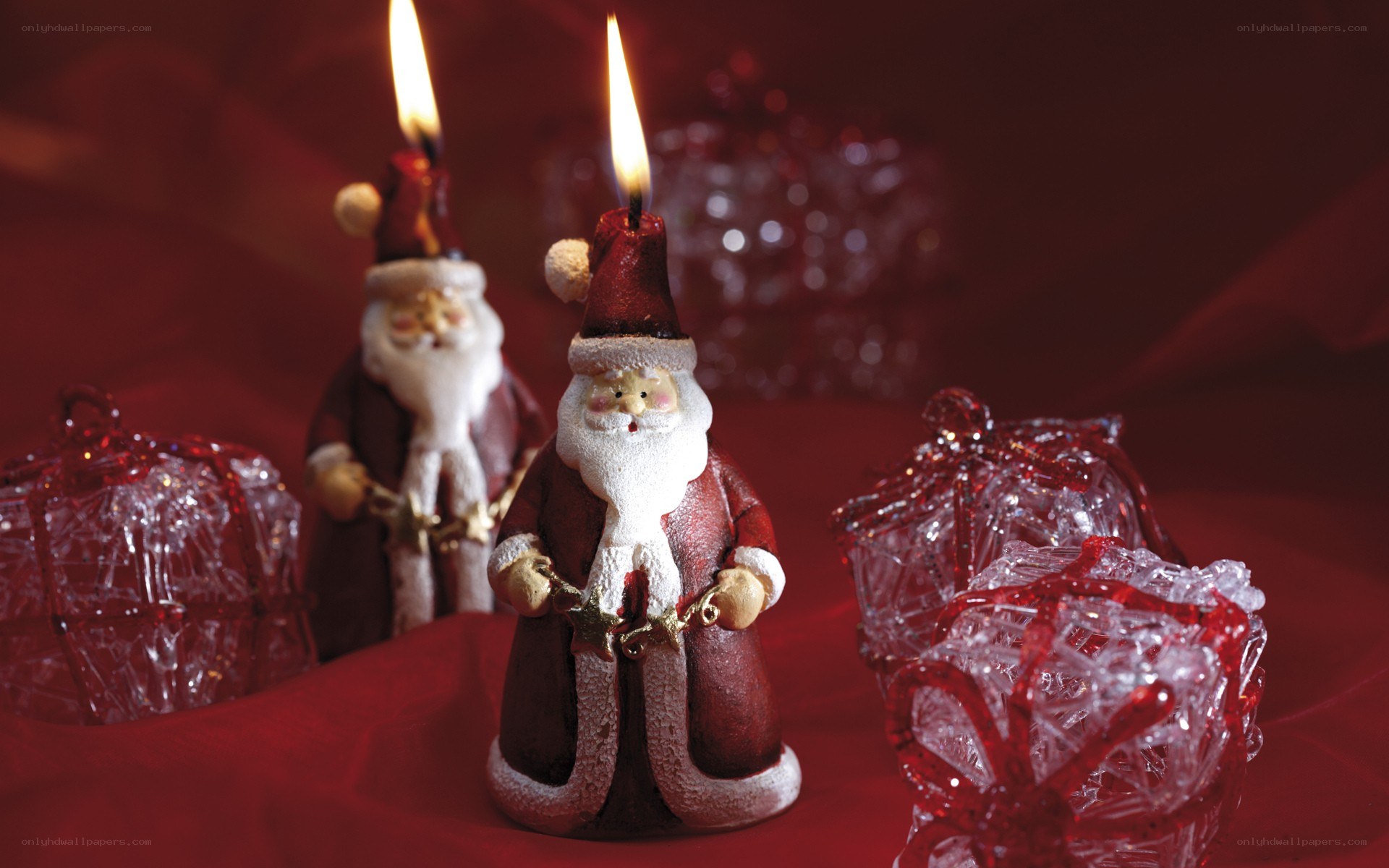 Santa Claus candle figures