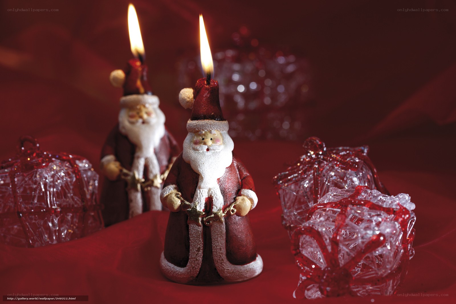 Santa Claus candle figures