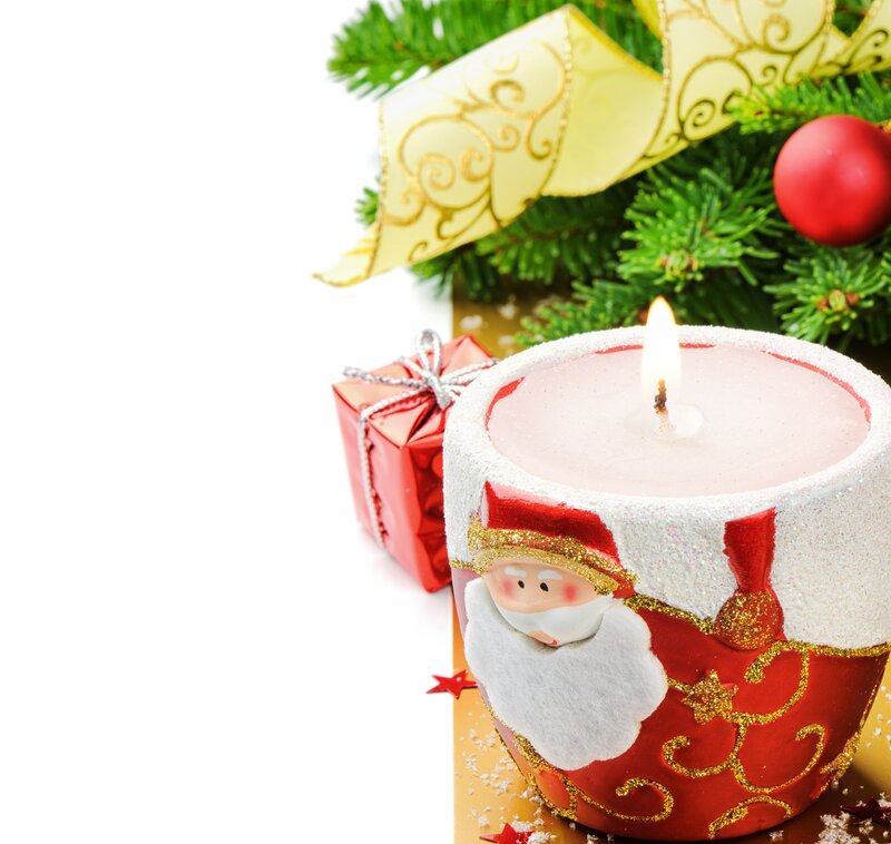 Santa Claus Candle — Red