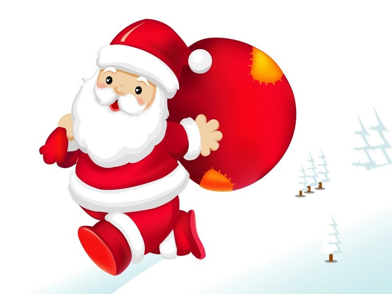 Santa Claus Carrying Sack