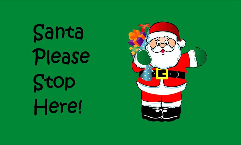 Santa Claus Cartoon — Green