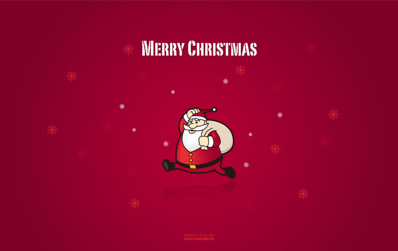 Santa Claus Cartoon — Red, Festive