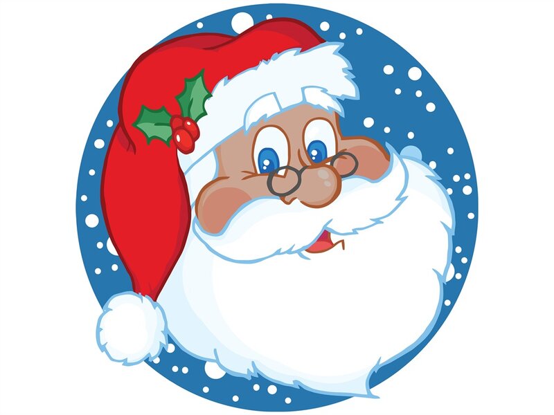 Santa Claus Cartoon — Red, Festive, Winter, Vector Art