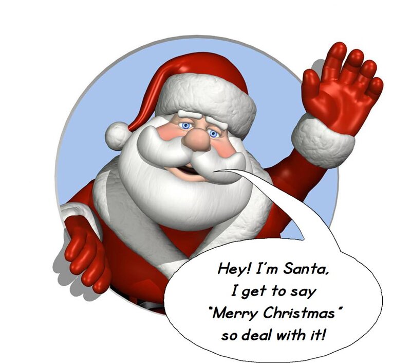 Santa Claus Character — Red, Cheerful