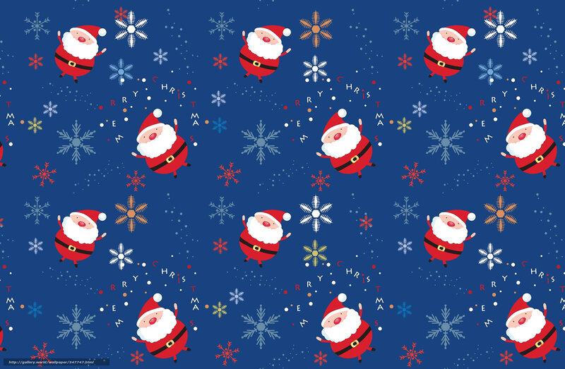 Santa Claus Characters — Blue, Festive