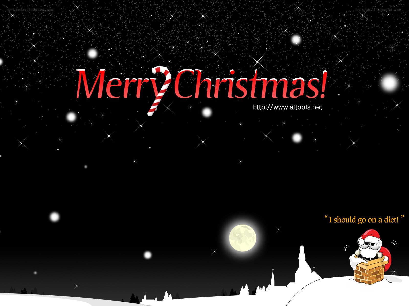 Santa Claus chimney scene
