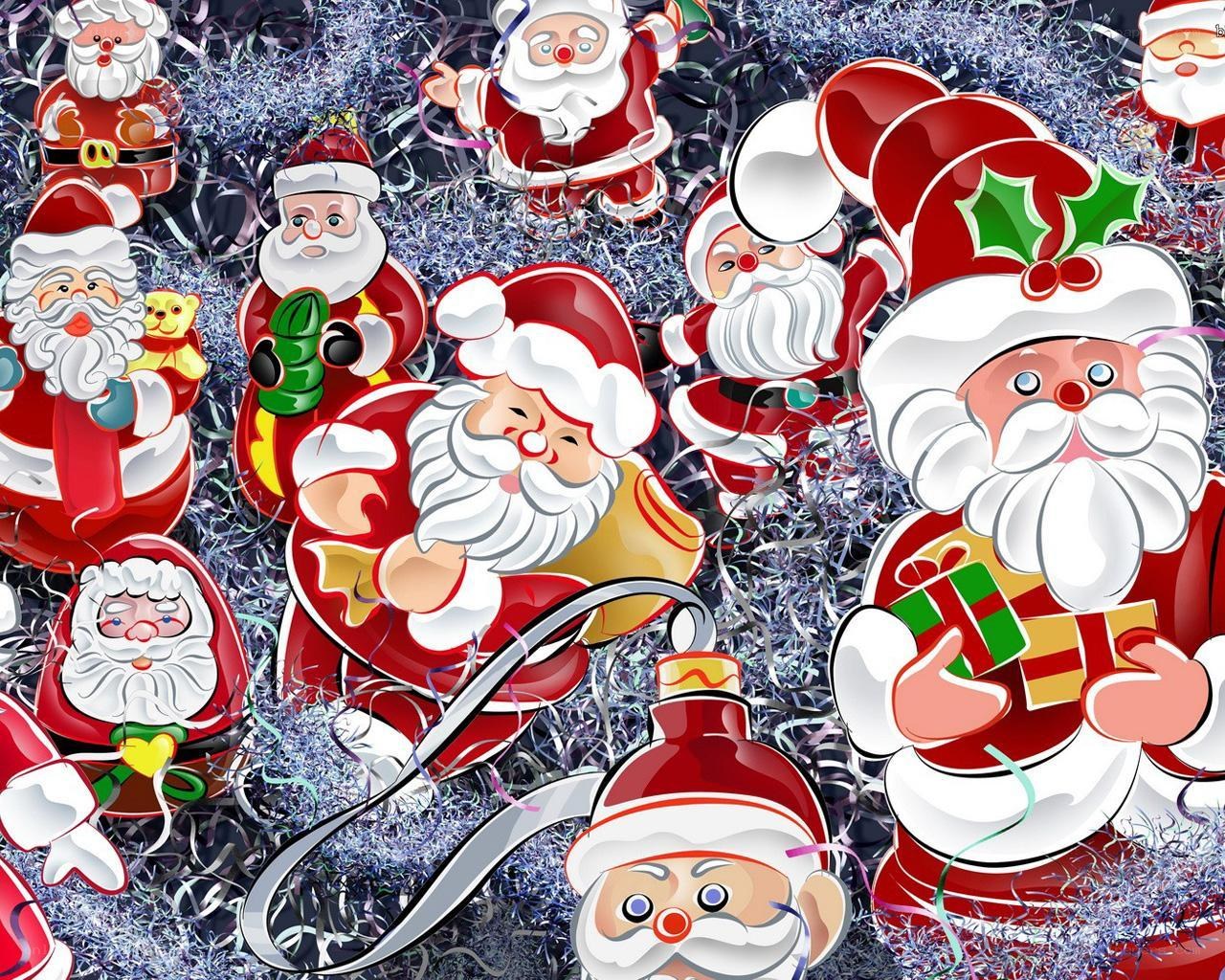 Santa Claus collage wallpaper