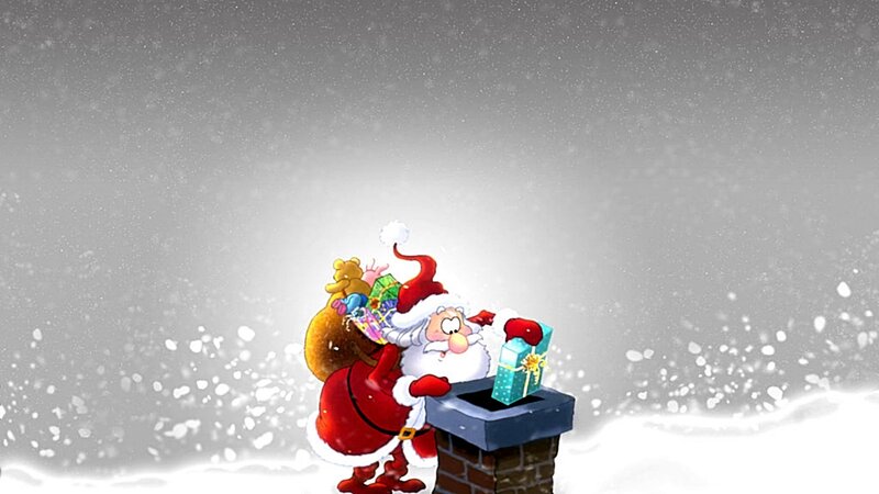 Santa Claus delivering gifts