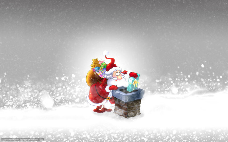 Santa Claus delivering gifts