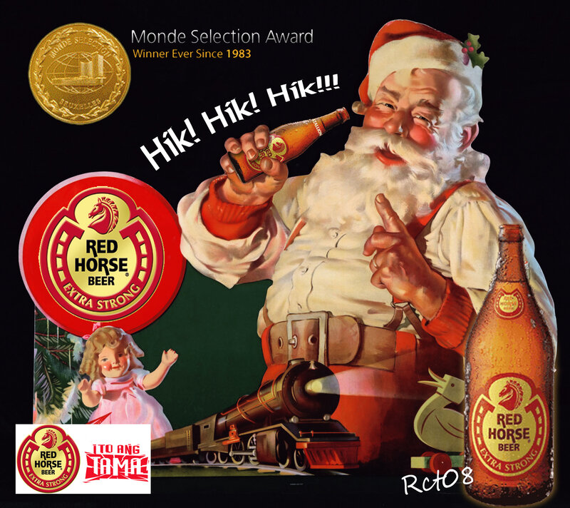 Santa Claus Drinking Beer