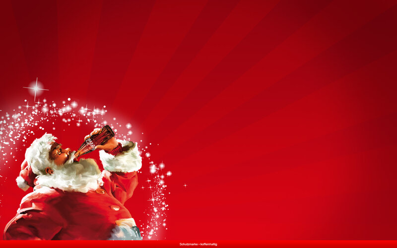 Santa Claus Drinking Soda