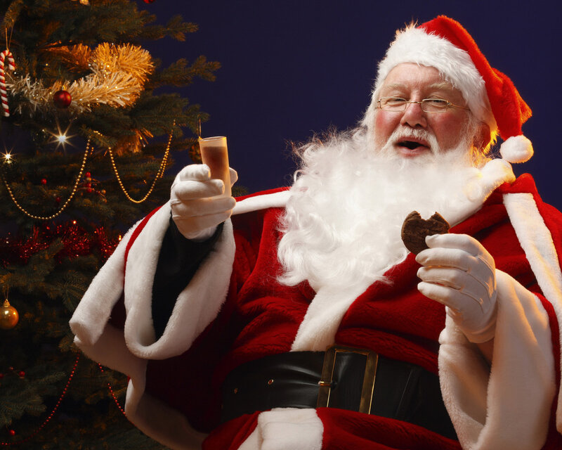 Santa Claus Eating Cookie