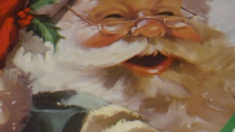 Santa Claus Face — White, Festive