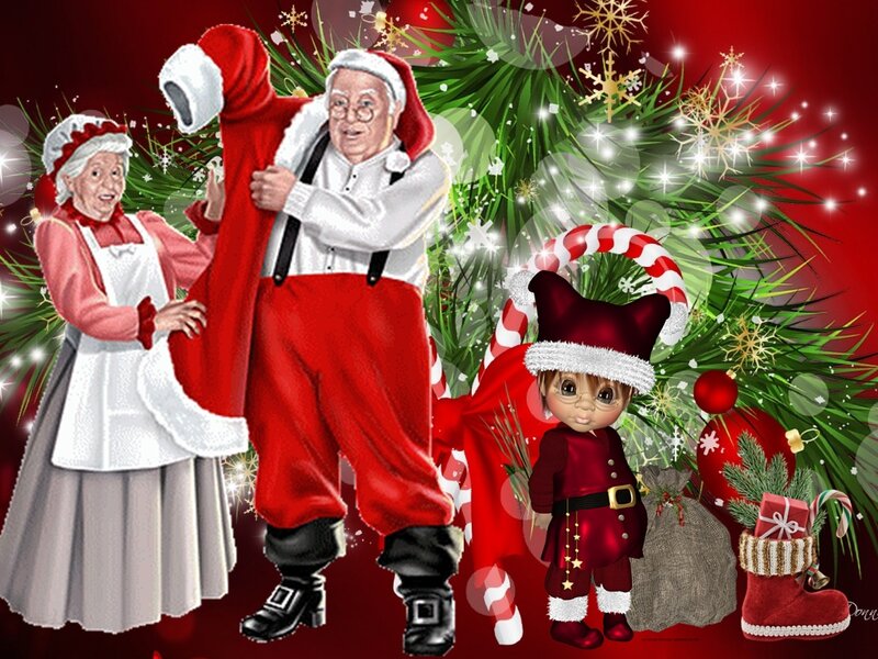 Santa Claus Family — Red
