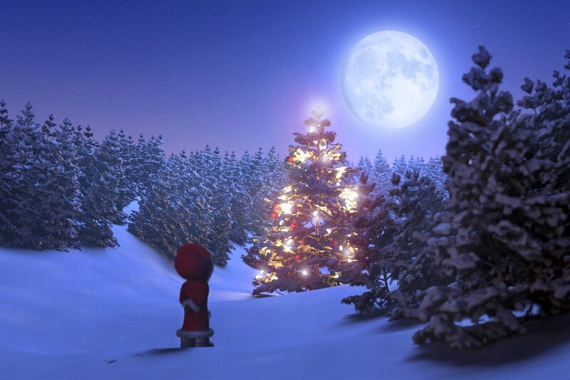 Santa Claus Figure — Blue, Serene