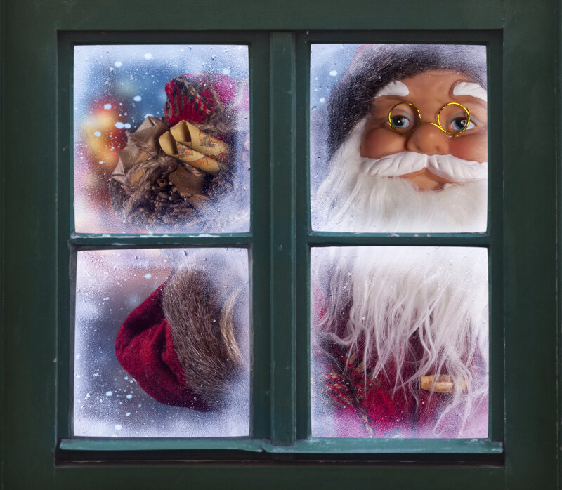 Santa Claus Figure — Green, Festive