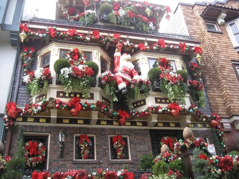 Santa Claus Figure on Building