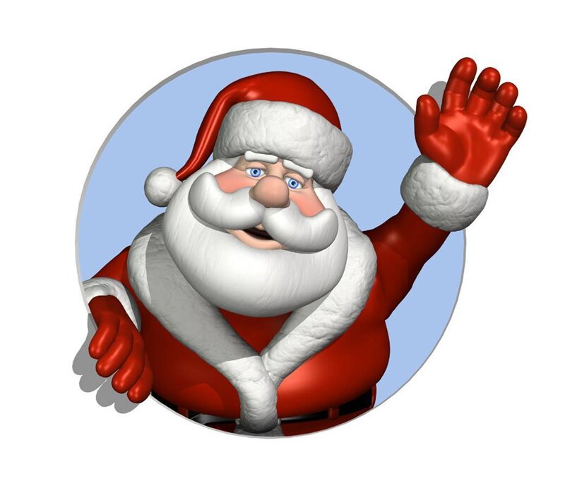 Santa Claus Figure — Red, Festive