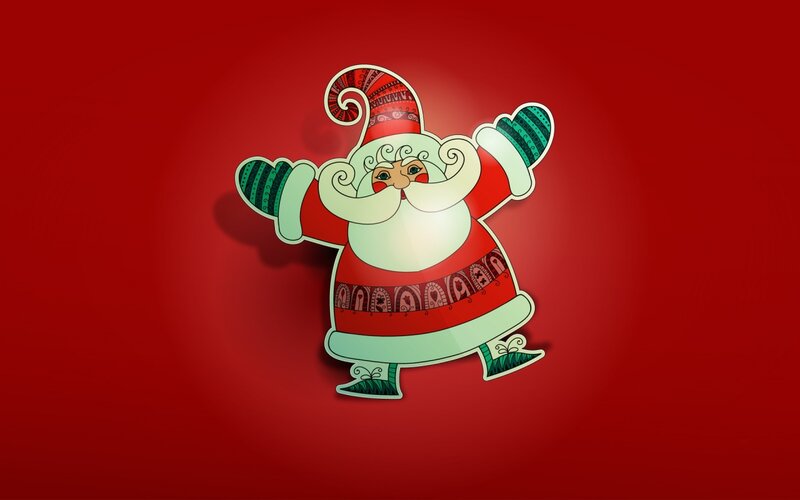 Santa Claus Figure — Red, Festive, Winter, Illustration
