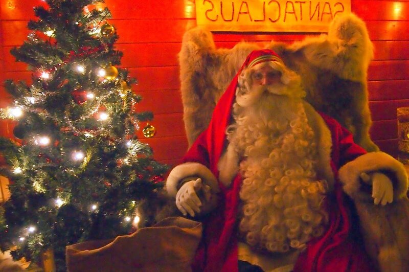Santa Claus Figure — Red, Festive, Winter, Photograph, Christmas Tree