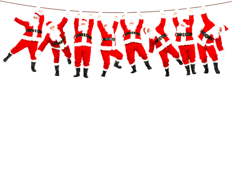 Santa Claus Figures — Red, Festive, Winter