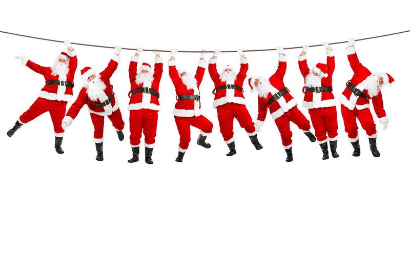Santa Claus Figures — Red, Playful