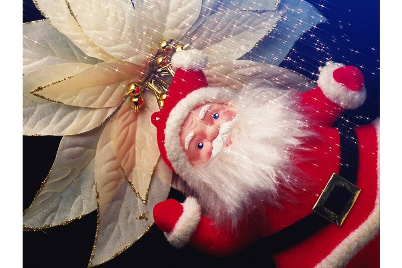 Santa Claus Figurine — Red, Festive, Photograph