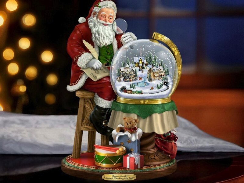 Santa Claus Figurine — Red, Festive, Winter, 3d Render
