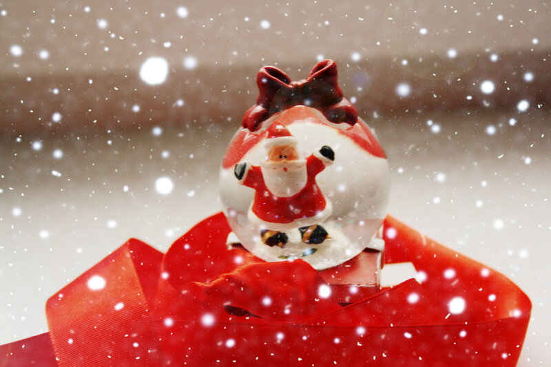 Santa Claus Figurine — Red, Festive, Winter, Photograph, Snow
