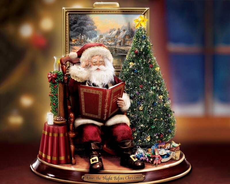 Santa Claus Figurine — Red, Festive, Winter
