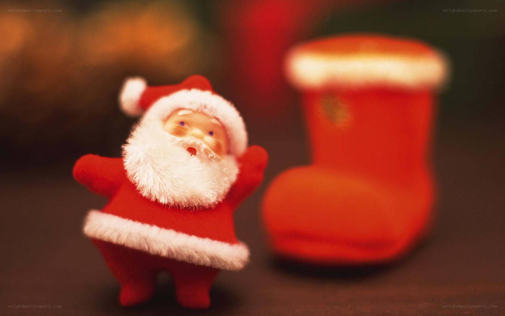 Santa Claus figurine with boot