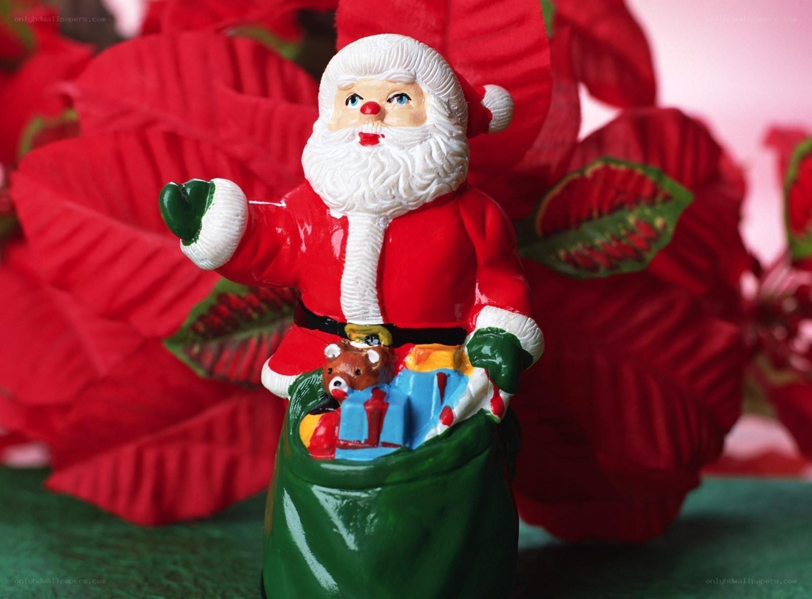 Santa Claus figurine with gifts