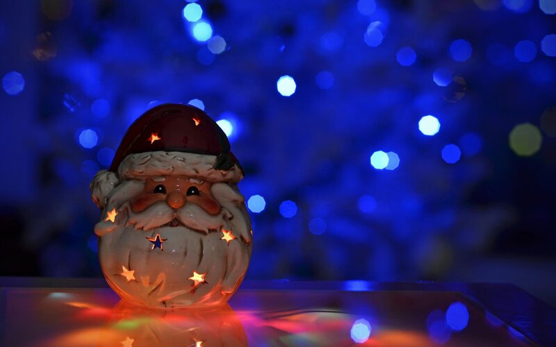 Santa Claus figurine with lights