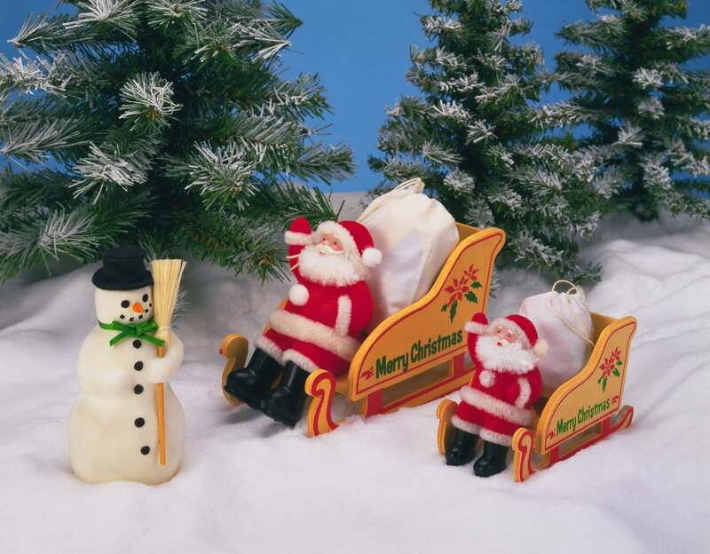 Santa Claus Figurines — White