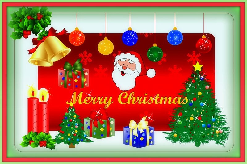 Santa Claus Greeting Card — Red
