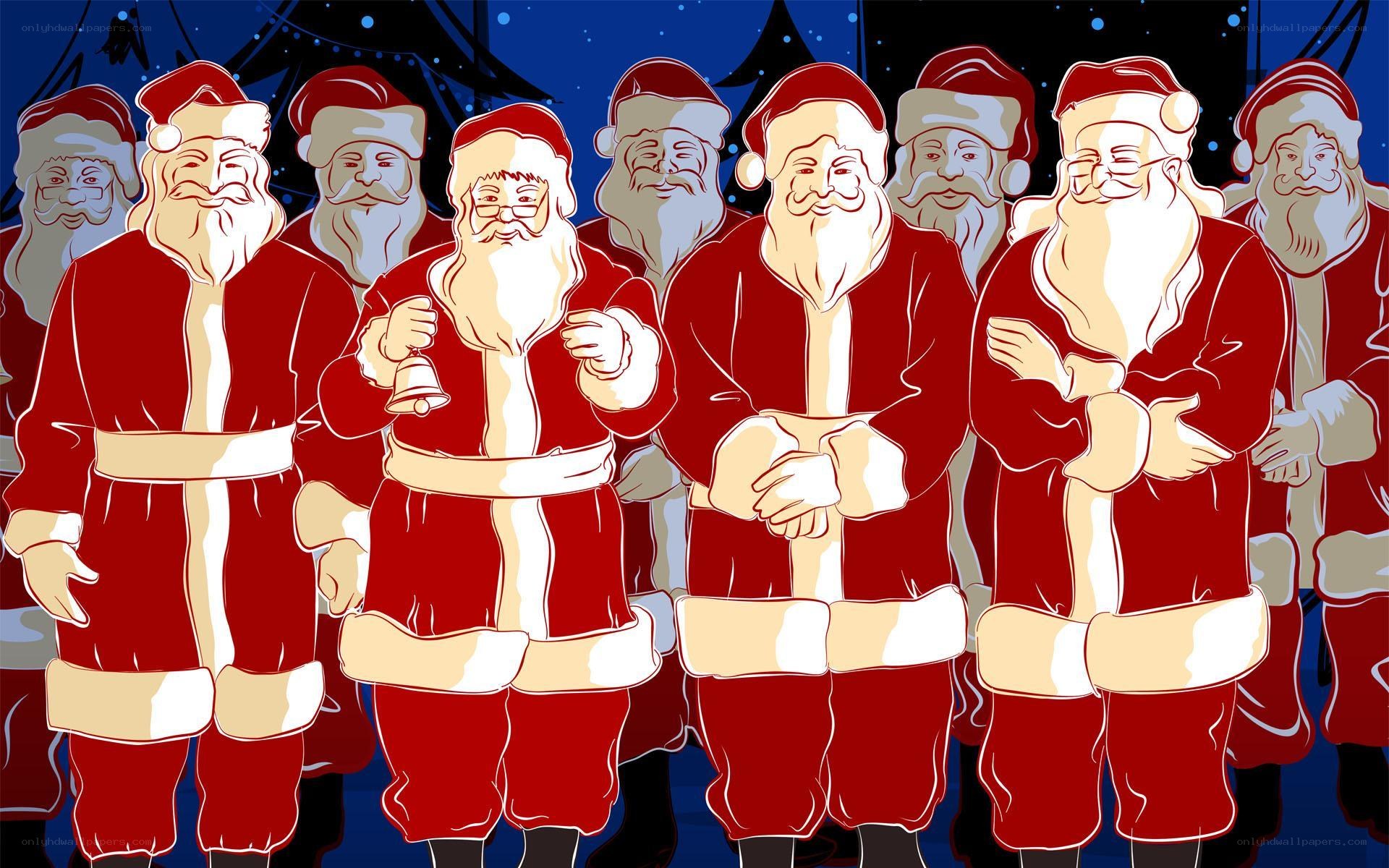 Santa Claus group illustration