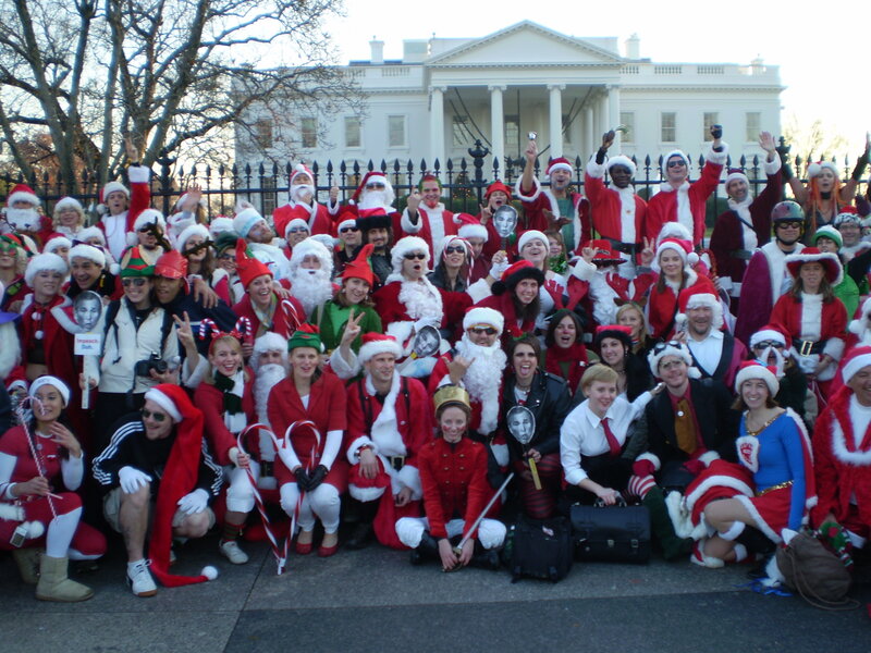 Santa Claus group photo