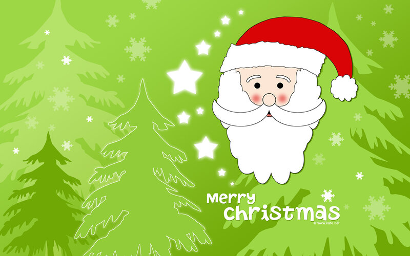 Santa Claus Head — Green