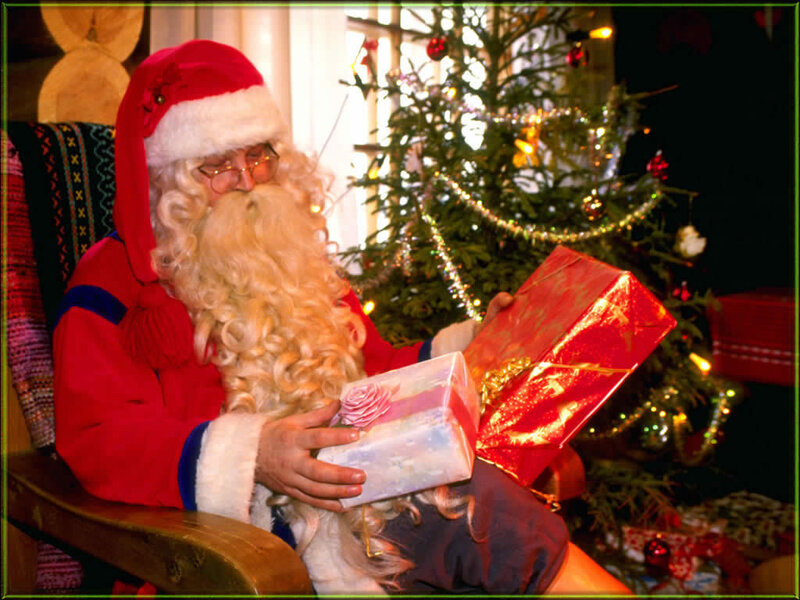 Santa Claus Holding Gifts