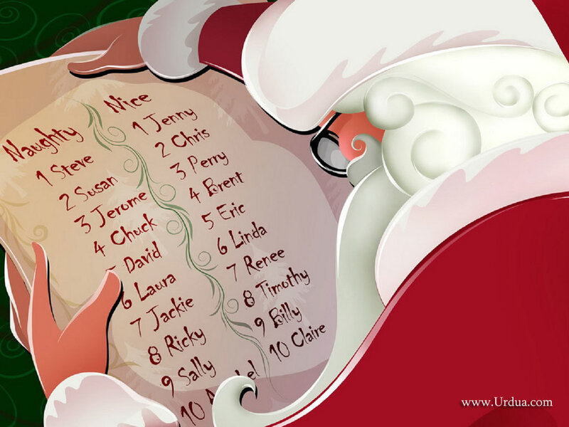 Santa Claus Holding List