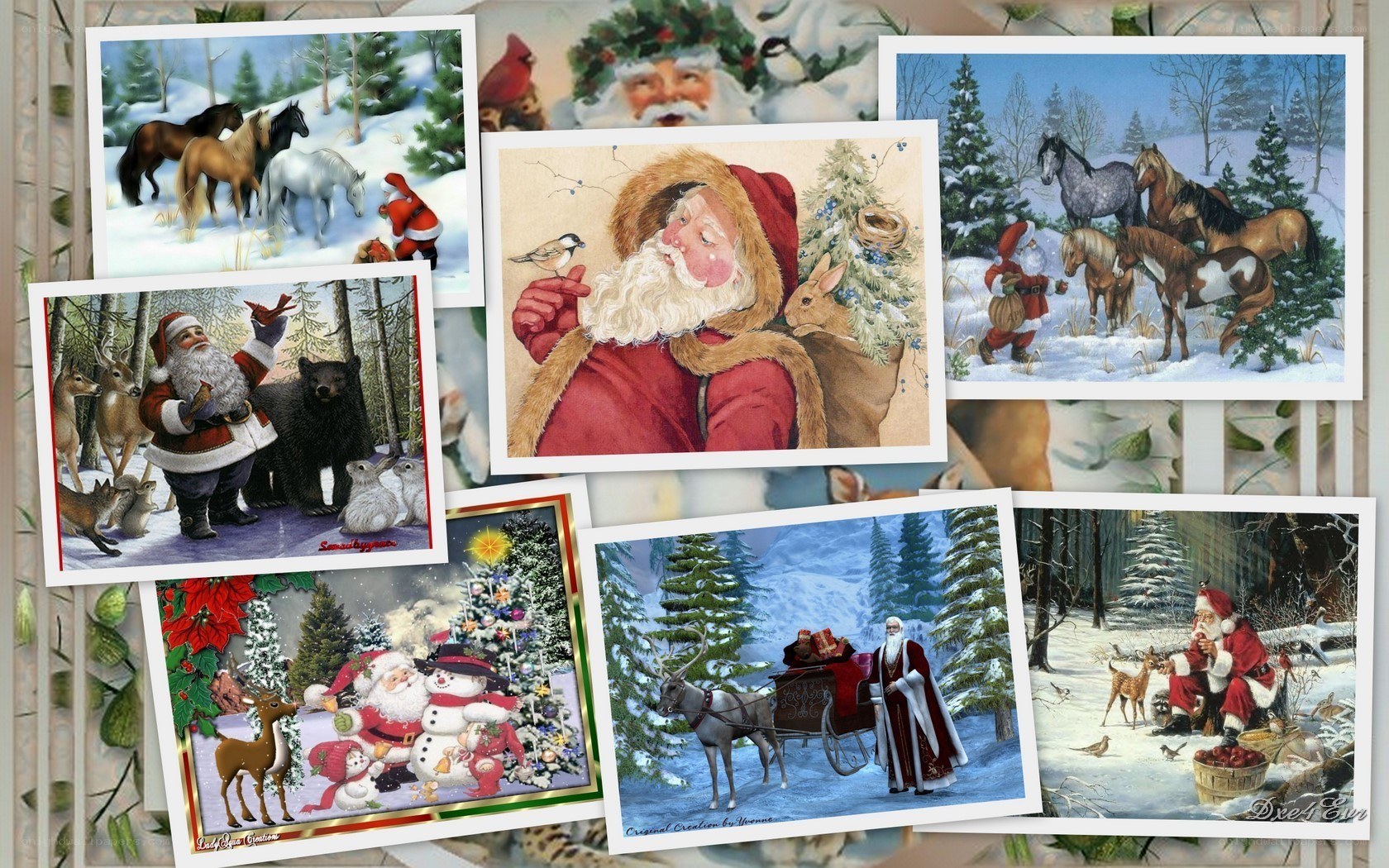 Santa Claus holiday card collection