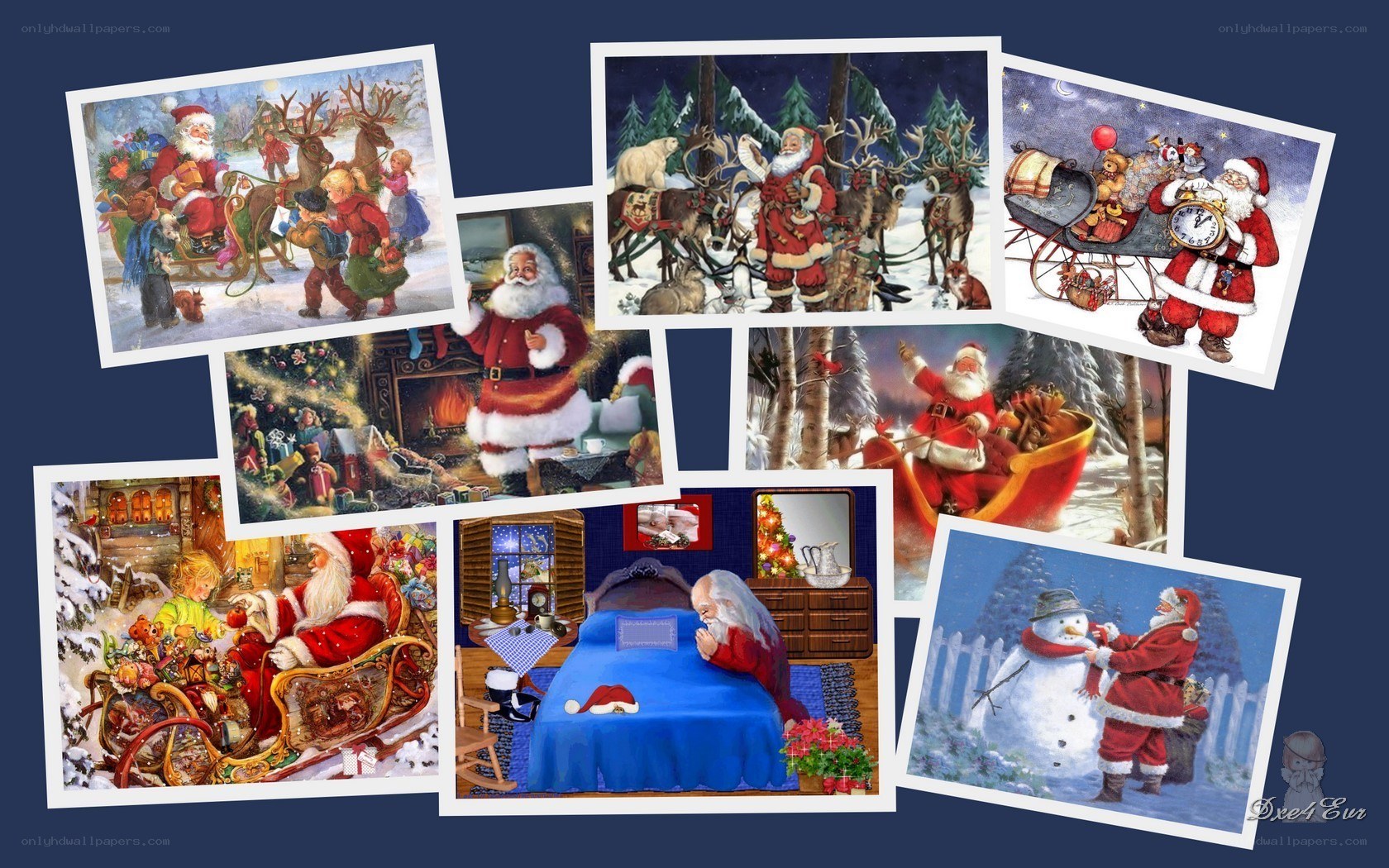Santa Claus holiday illustrations