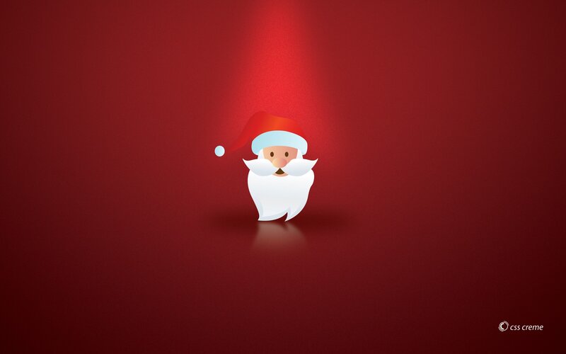 Santa Claus icon on red