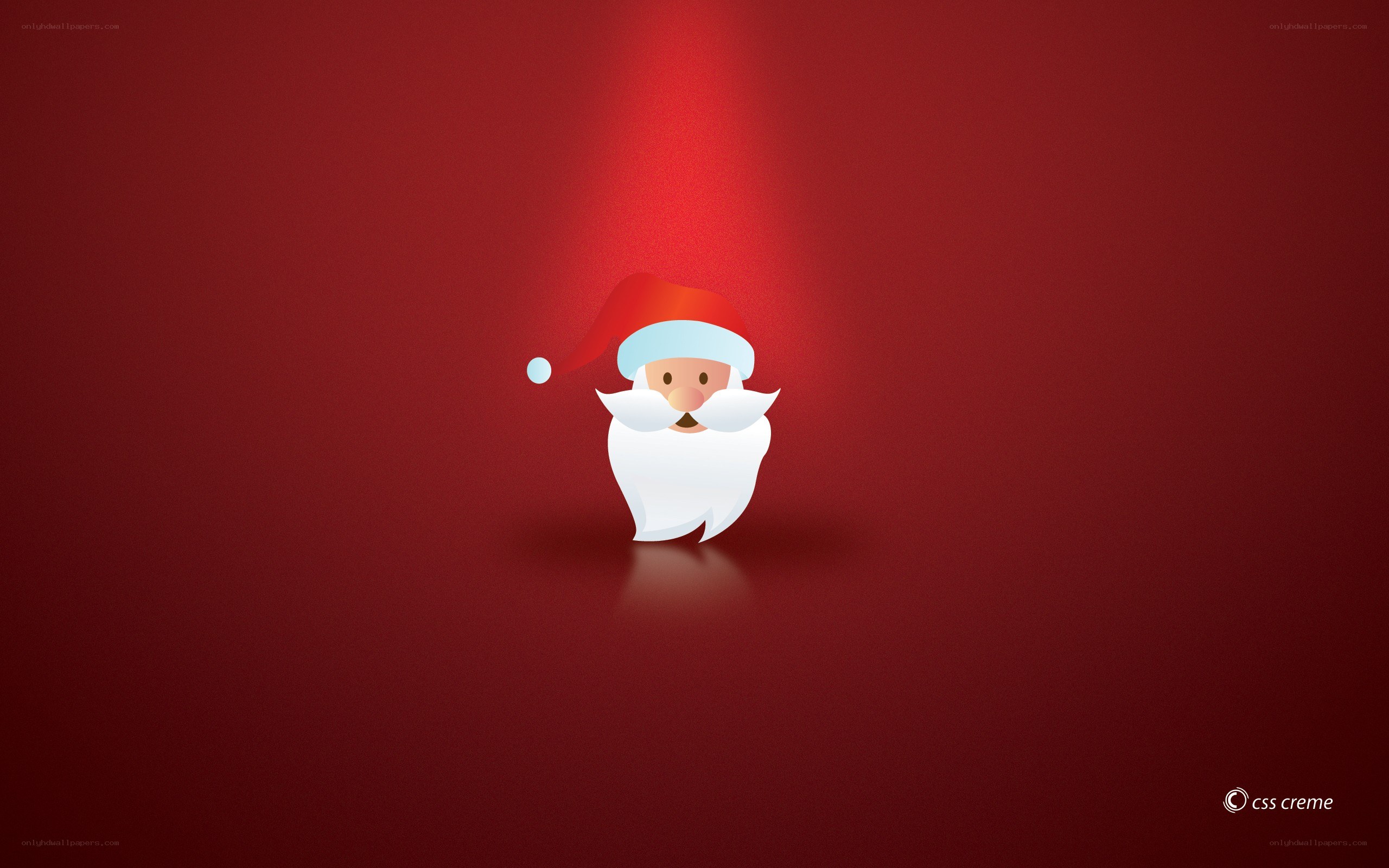 Santa Claus icon on red