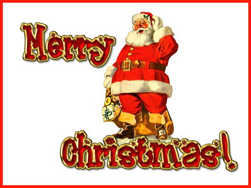 Santa Claus Illustration — Red, Festive