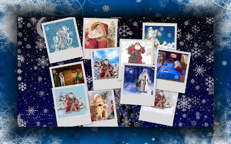Santa Claus Illustrations — Blue