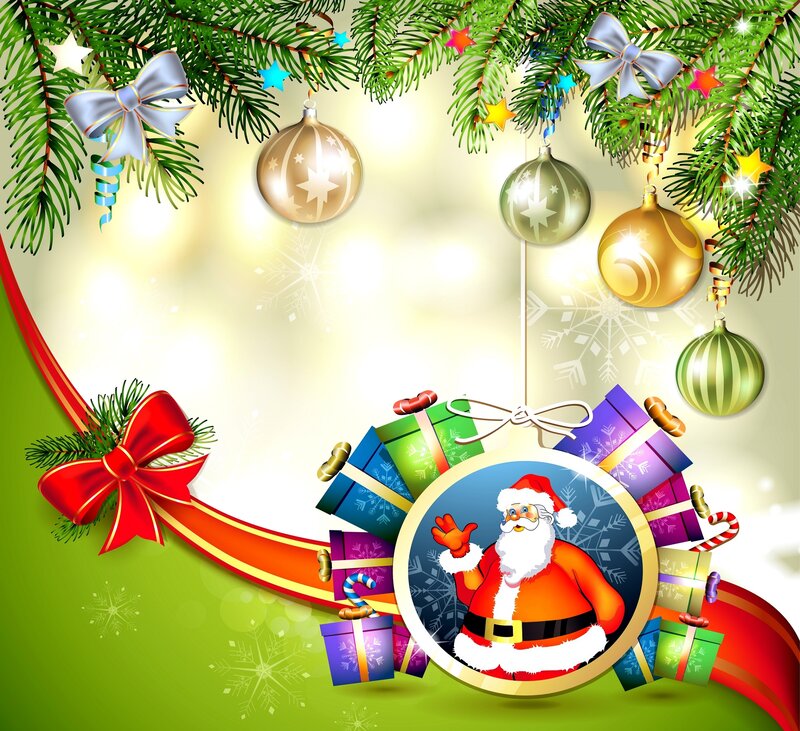Santa Claus in a Frame — Green