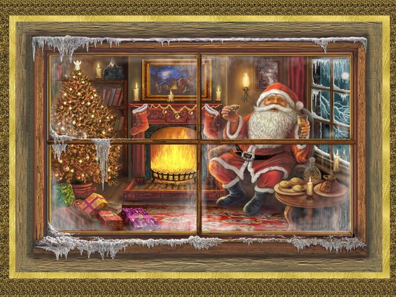 Santa Claus in a Room