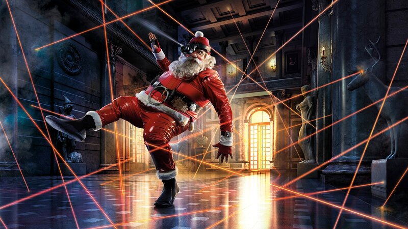 Santa Claus in Action — Red, Dramatic